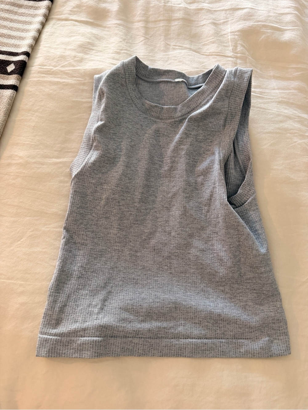 Athleta Ribbed Tank Top - Light Gray